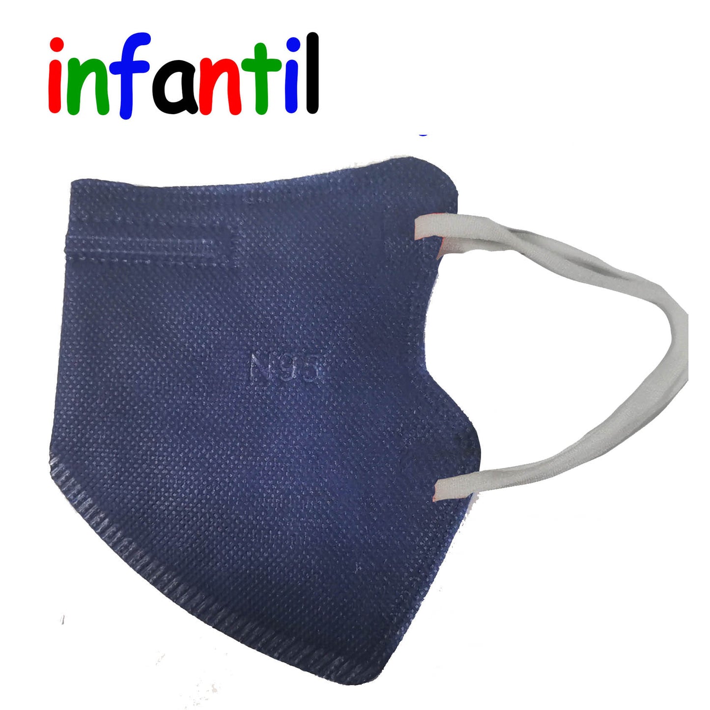 10un Máscara Infantil 5 Camadas (N95 / KN95 / PFF2) (Azul)