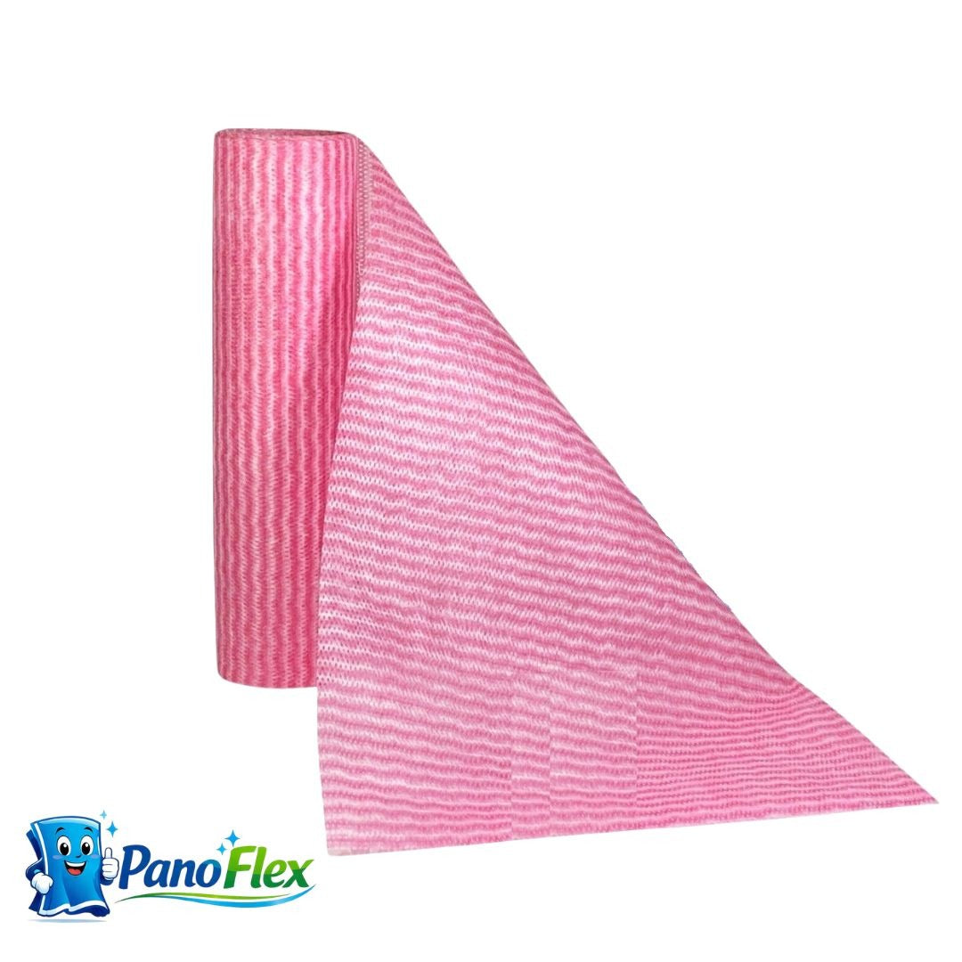 600un Pano de Limpeza Rosa PanoFlex 25x30cm Alta Absorção Multiuso