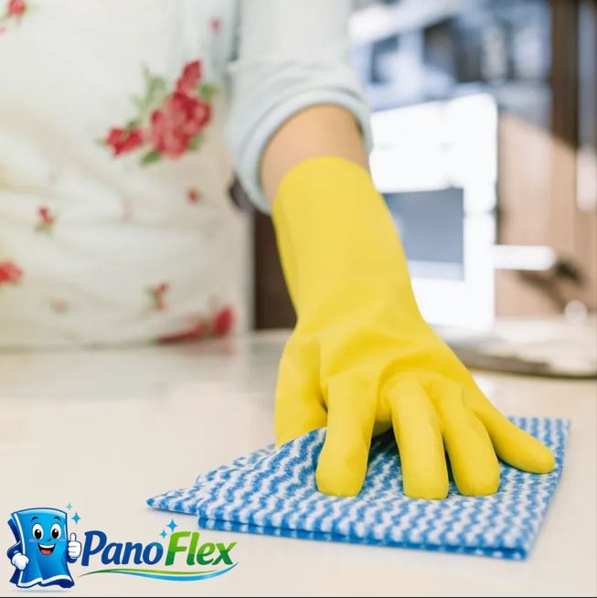200un Pano de Limpeza Azul PanoFlex 20x25cm Alta Absorção Multiuso