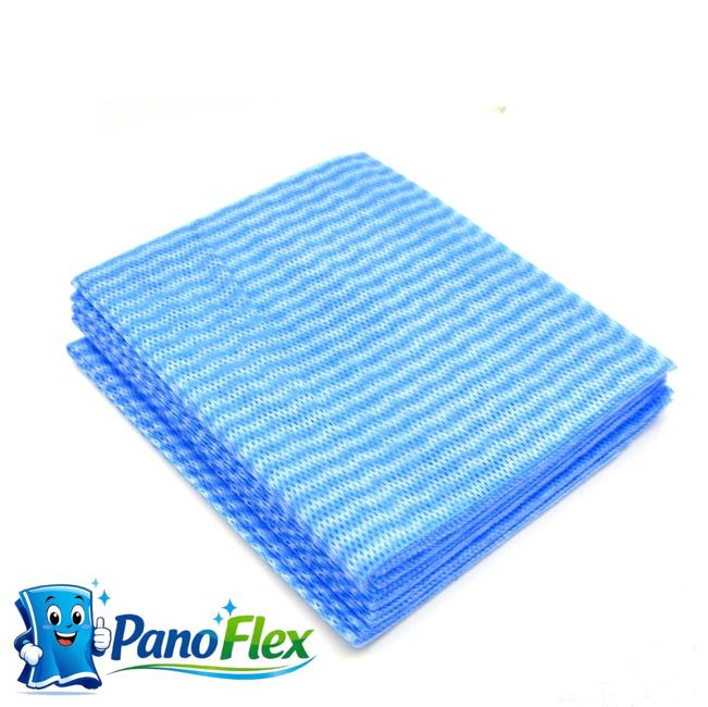 200un Pano de Limpeza Azul PanoFlex 20x25cm Alta Absorção Multiuso