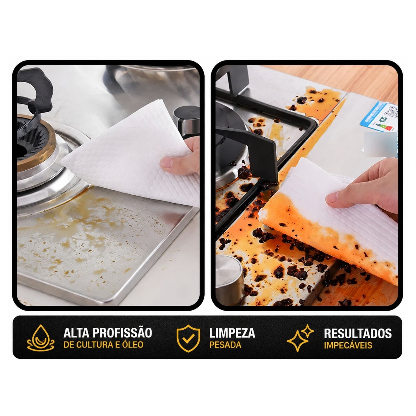 100Un Pano Reutilizável Multiuso Resistente Wypex - 20x15cm Branco