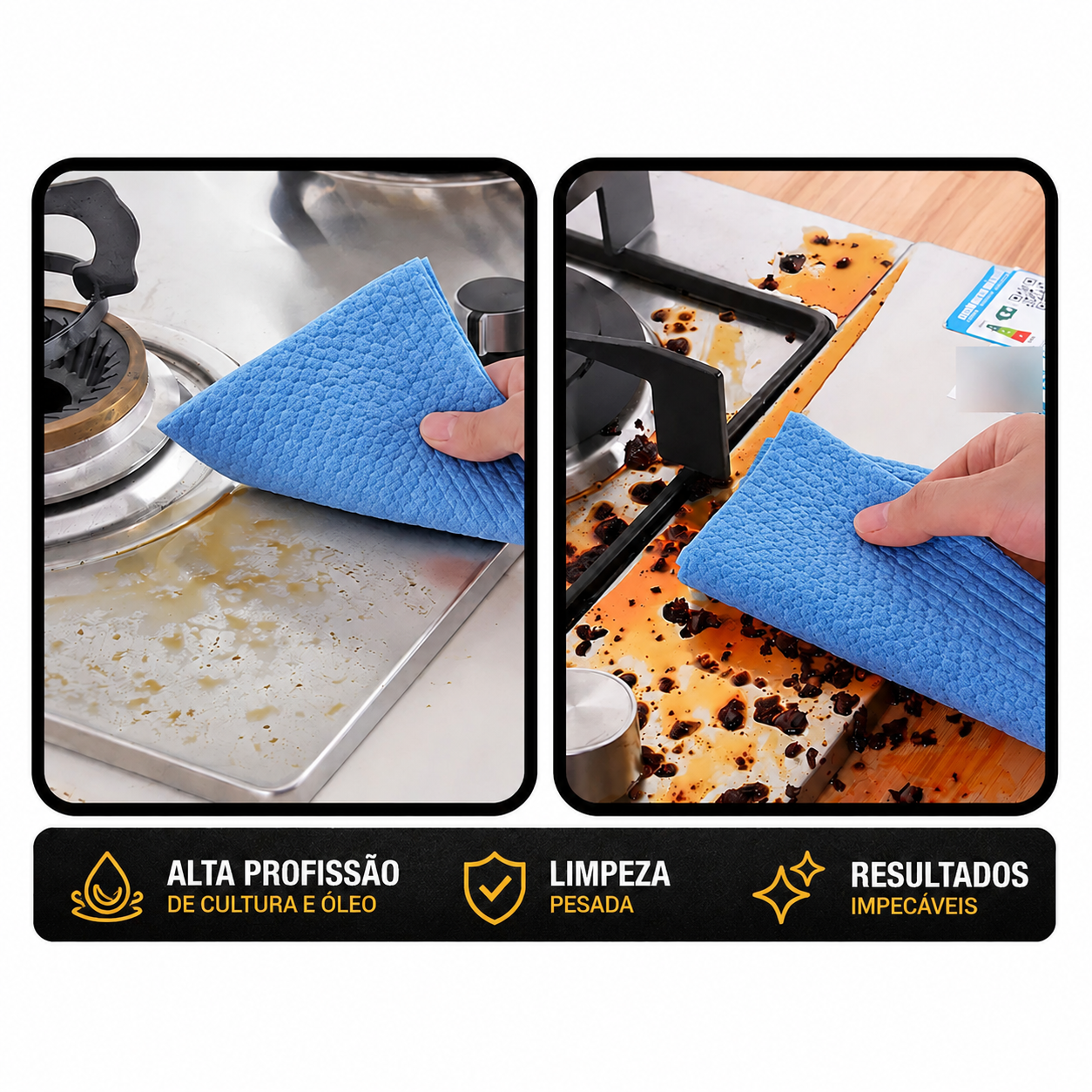 100Un Pano de limpeza pesada Wypex Para Óleo e graxa 30x30cm