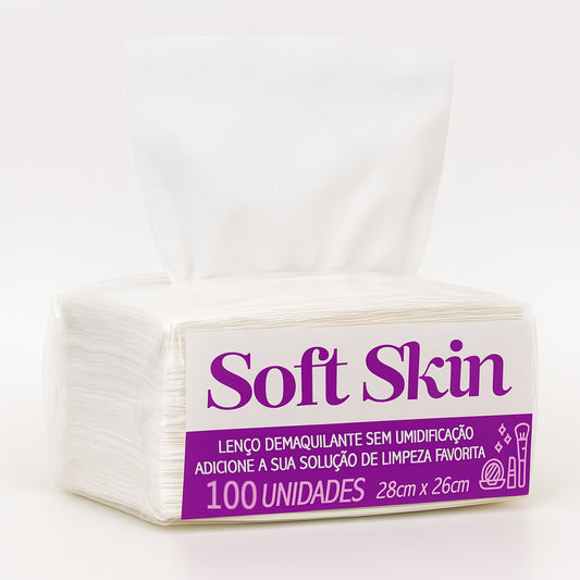 100un Lenço demaquilante limpeza de pele Soft Skin