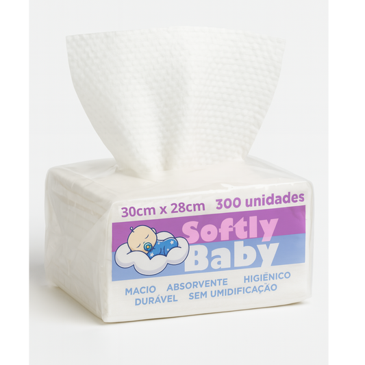 300un Lenço Ou Toalha De Algodão E Poliester Bebê