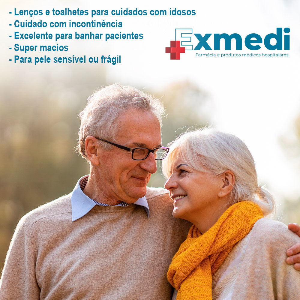 50 un Lenços ou Toalhas para banho e limpeza corporal Exmedi