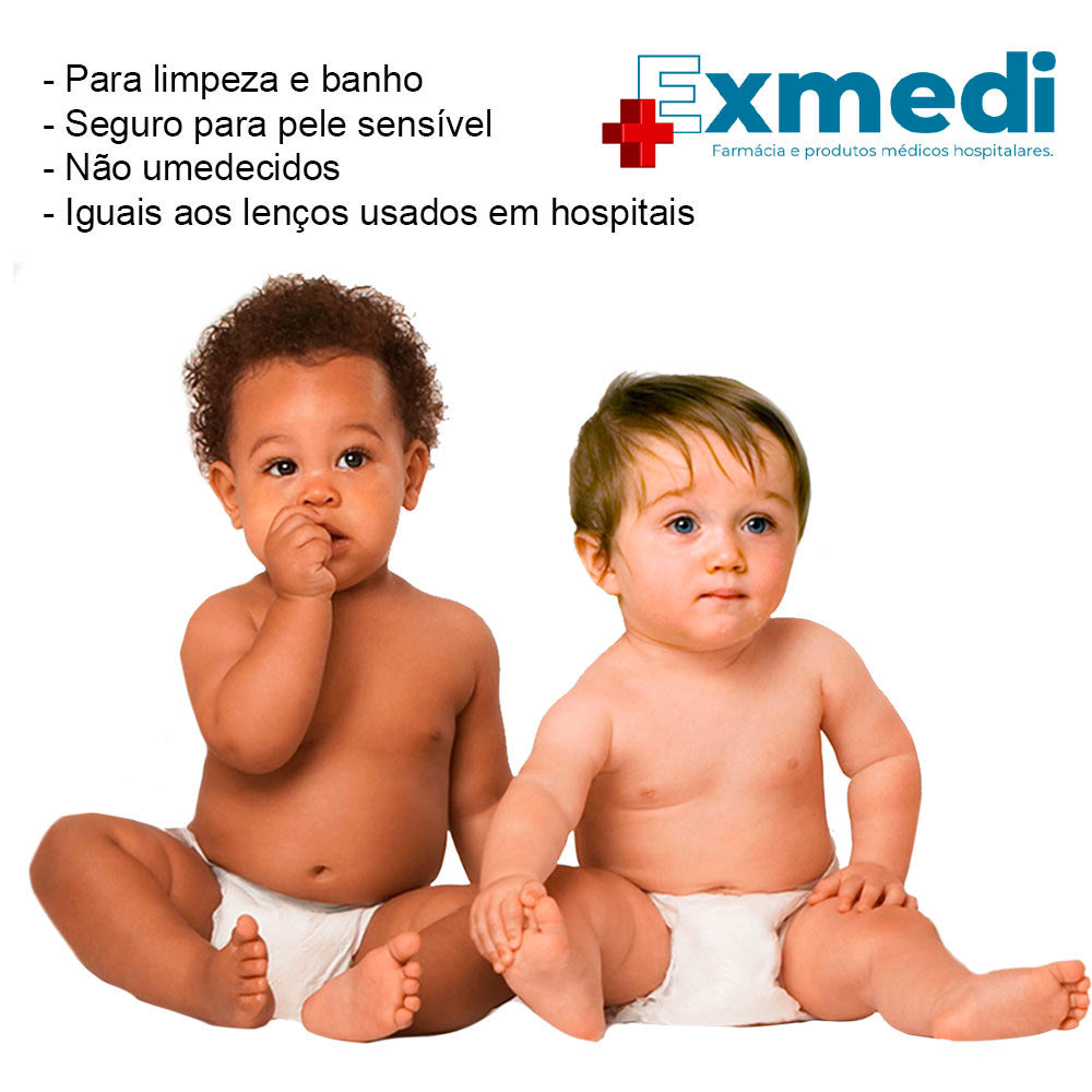 200Un Lenços ou Toalhas para banho e limpeza corporal Exmedi