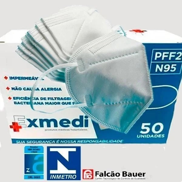 10un Máscara Adulto 5 Camadas - N95 / KN95 / PFF2 / FFP2 - AMARELO - Proteção Eficiente e Confortável para Uso Diário