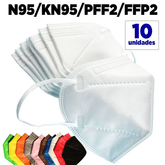 10un Máscara Infantil 5 Camadas (N95 / KN95 / PFF2) (Azul)