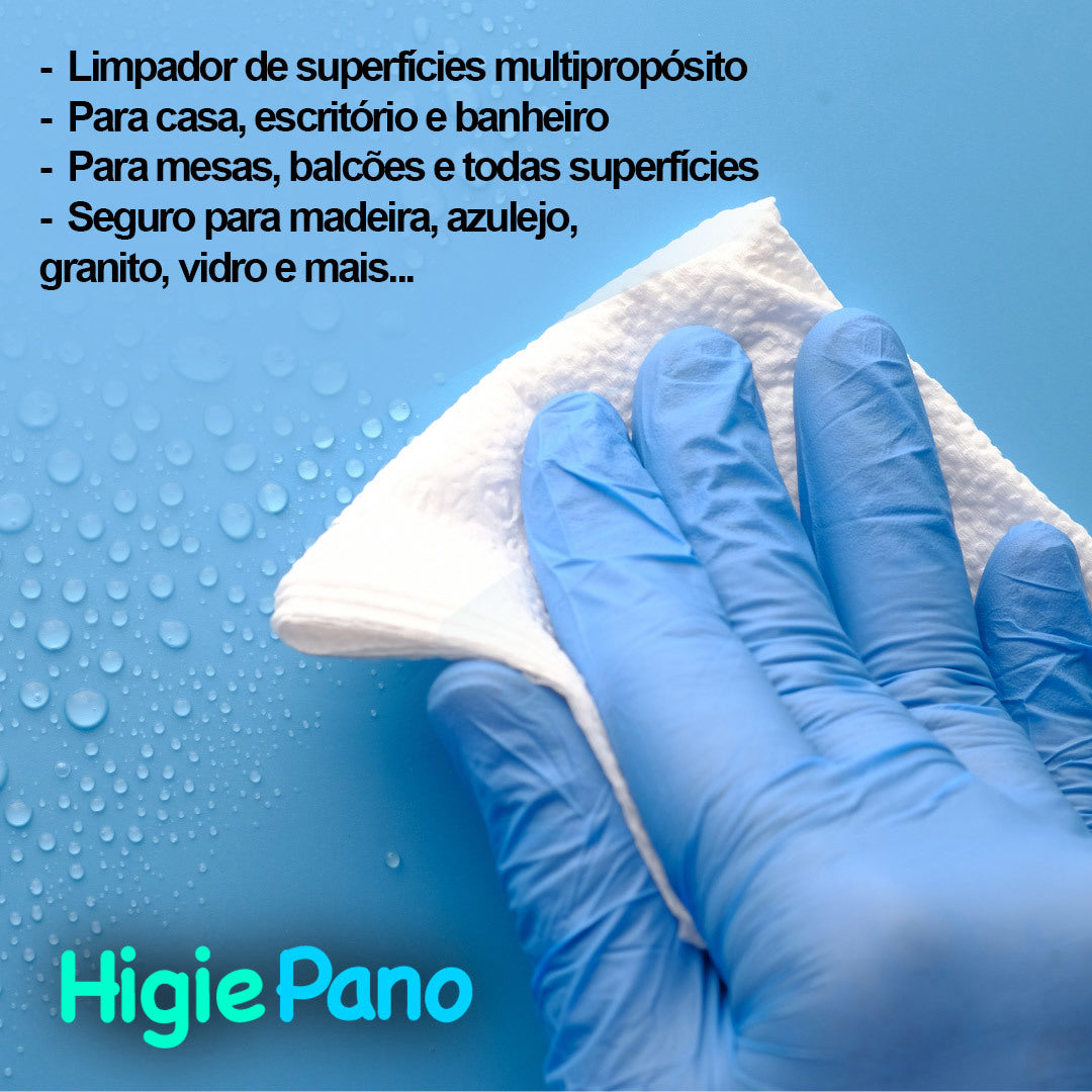 500un Lenço Multiuso Toalha Para Banho E Limpeza Higiepano 