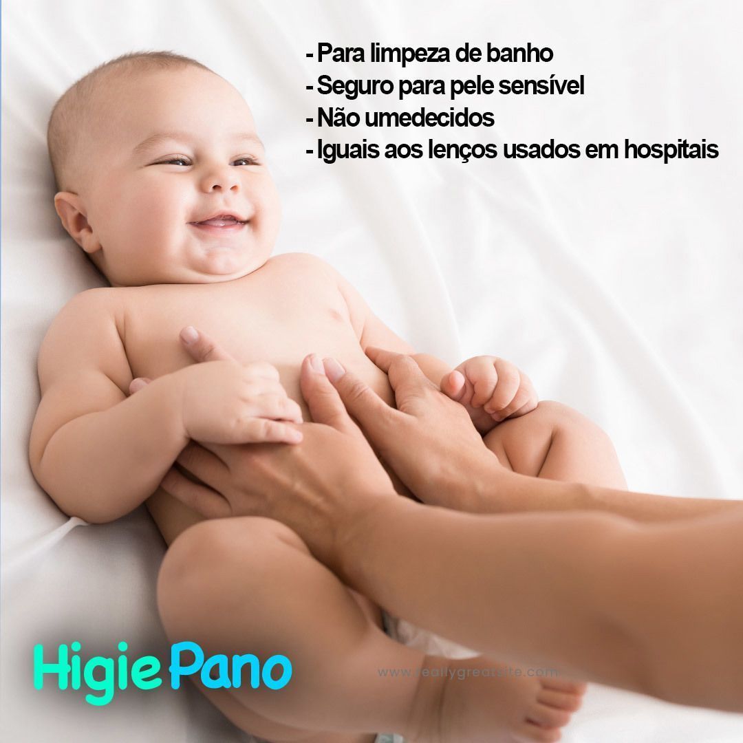 300un Lenço Multiuso Toalha Para Banho E Limpeza Higiepano 