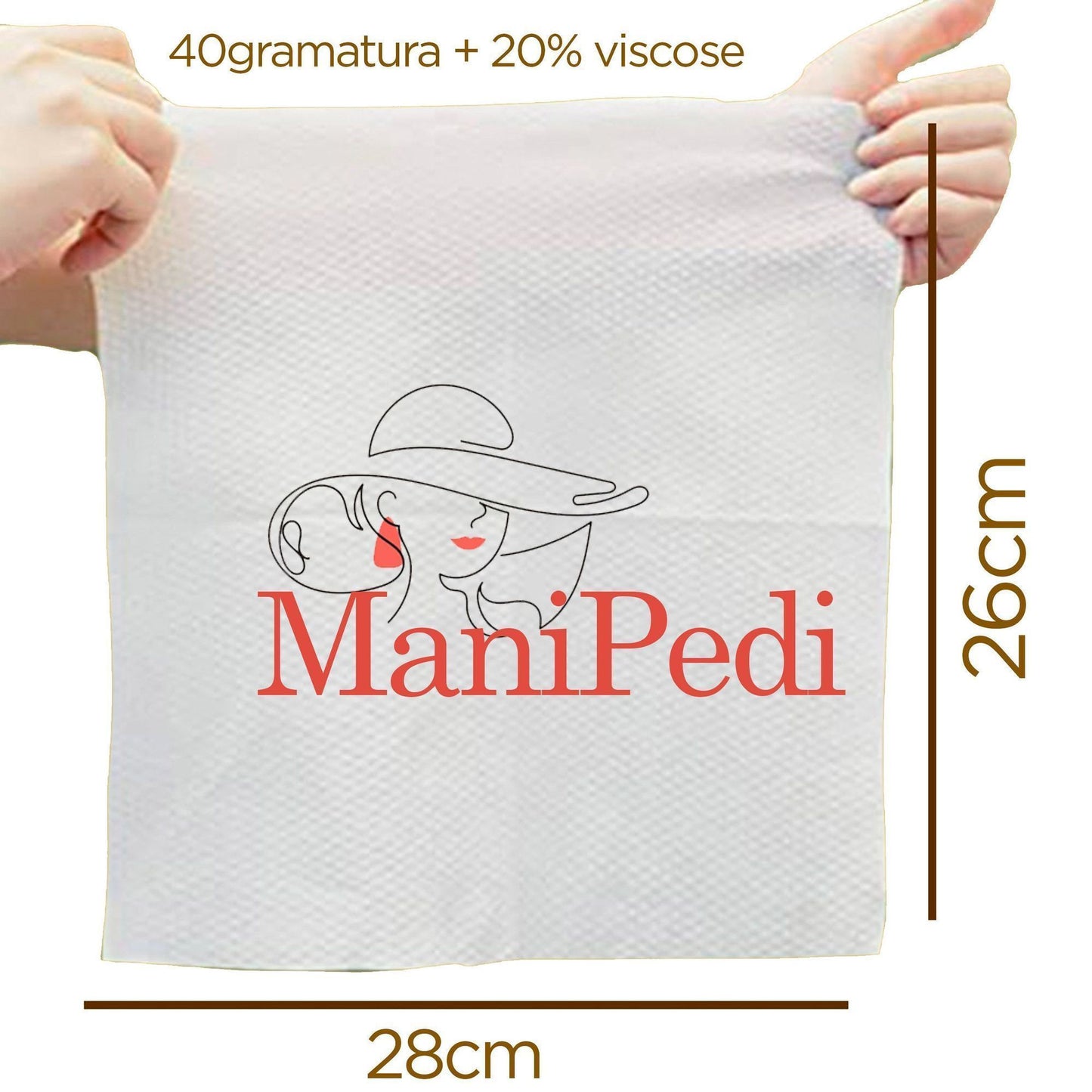 48un Toalha Descartável Manicure Pedicure 28x26cm Viscose