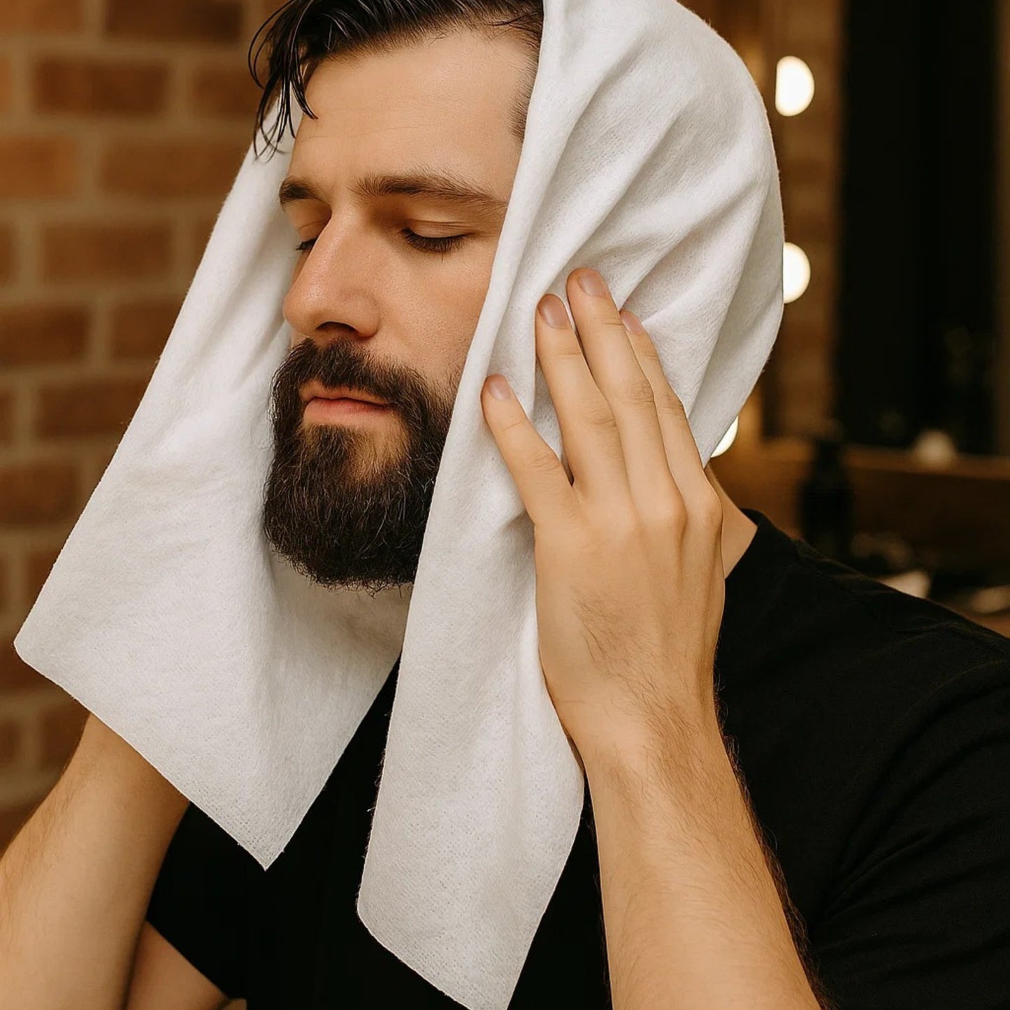 100un Toalha lenço 100% Viscose Absorvente - Para casa e Uso diário