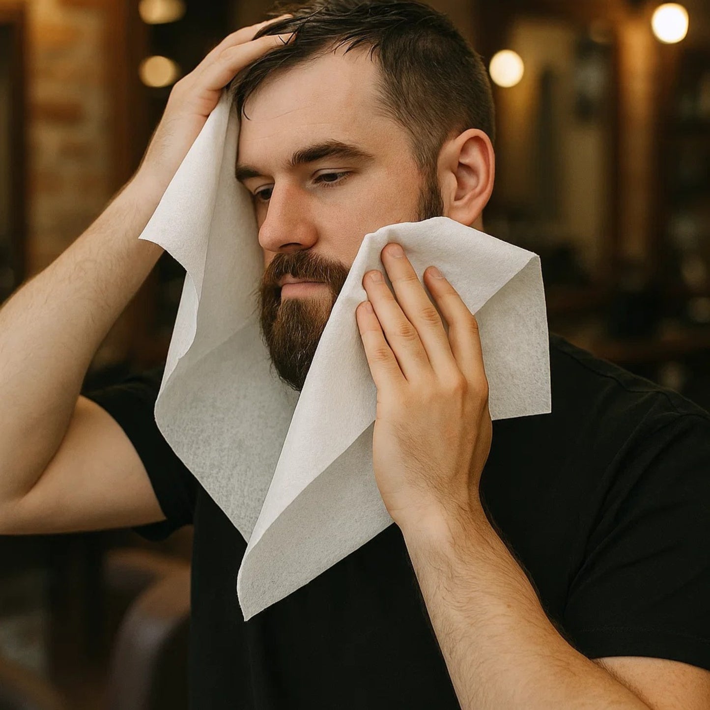 100un Toalha lenço 100% Viscose Absorvente - Para casa e Uso diário