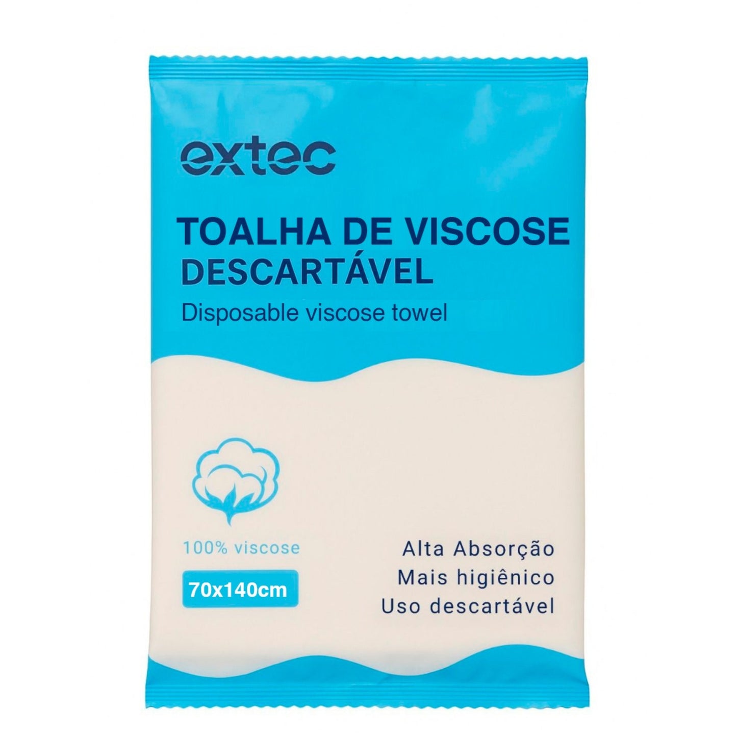 Toalha de viscose descartável alta absorção higiênico descartável unitário 70 x 140