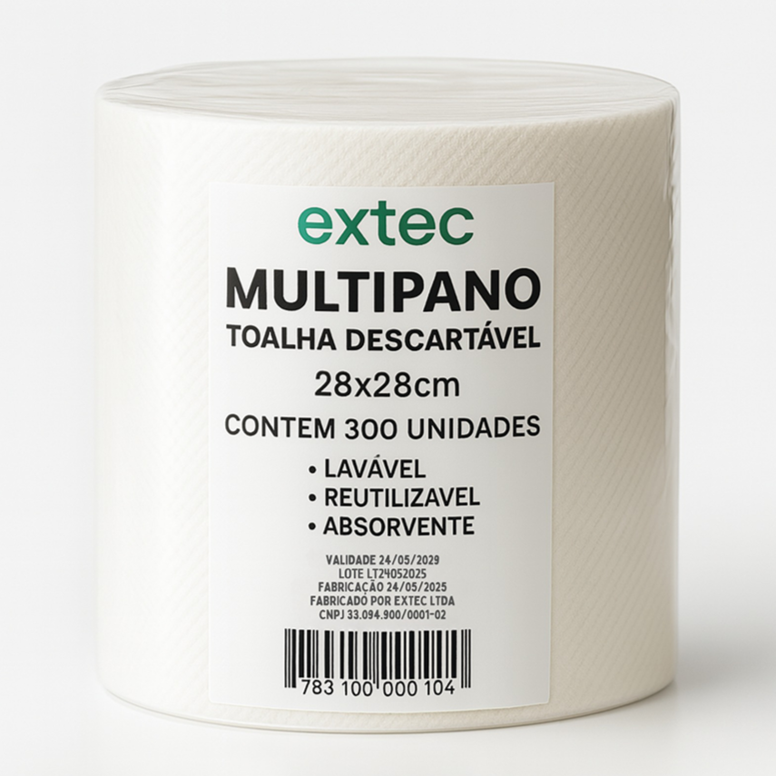 Toalhas descartaveis rolo Multipano 28x28 wiper limpeza reutilizável lavável absorvente 300 unidades