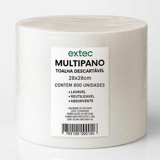 Toalhas descartaveis rolo Multipano 28x28 wiper limpeza reutilizável lavável absorvente 600 unidades