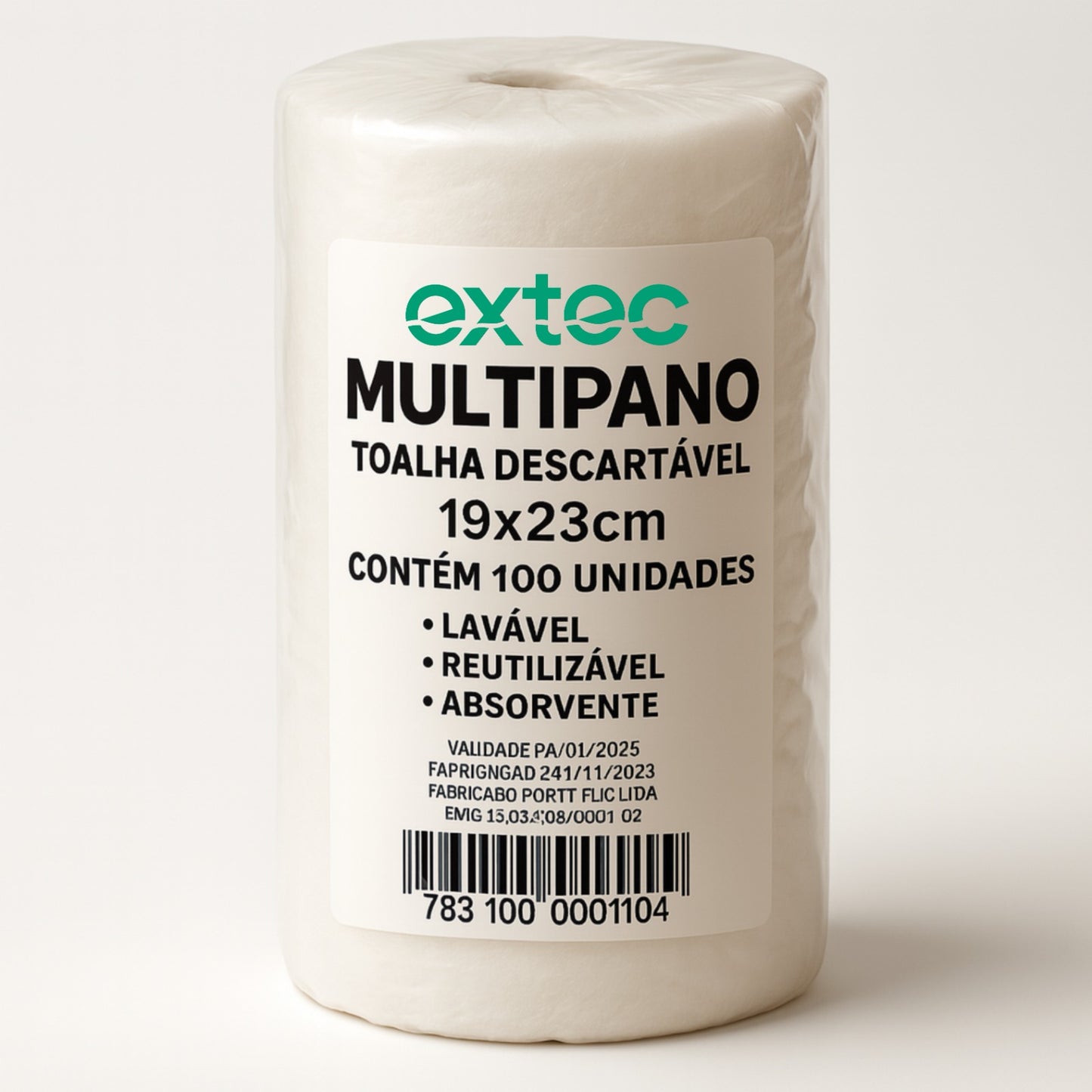 Toalhas descartaveis em rolo Multipano 19x23 wiper limpeza reutilizável lavável absorvente 100 unidades