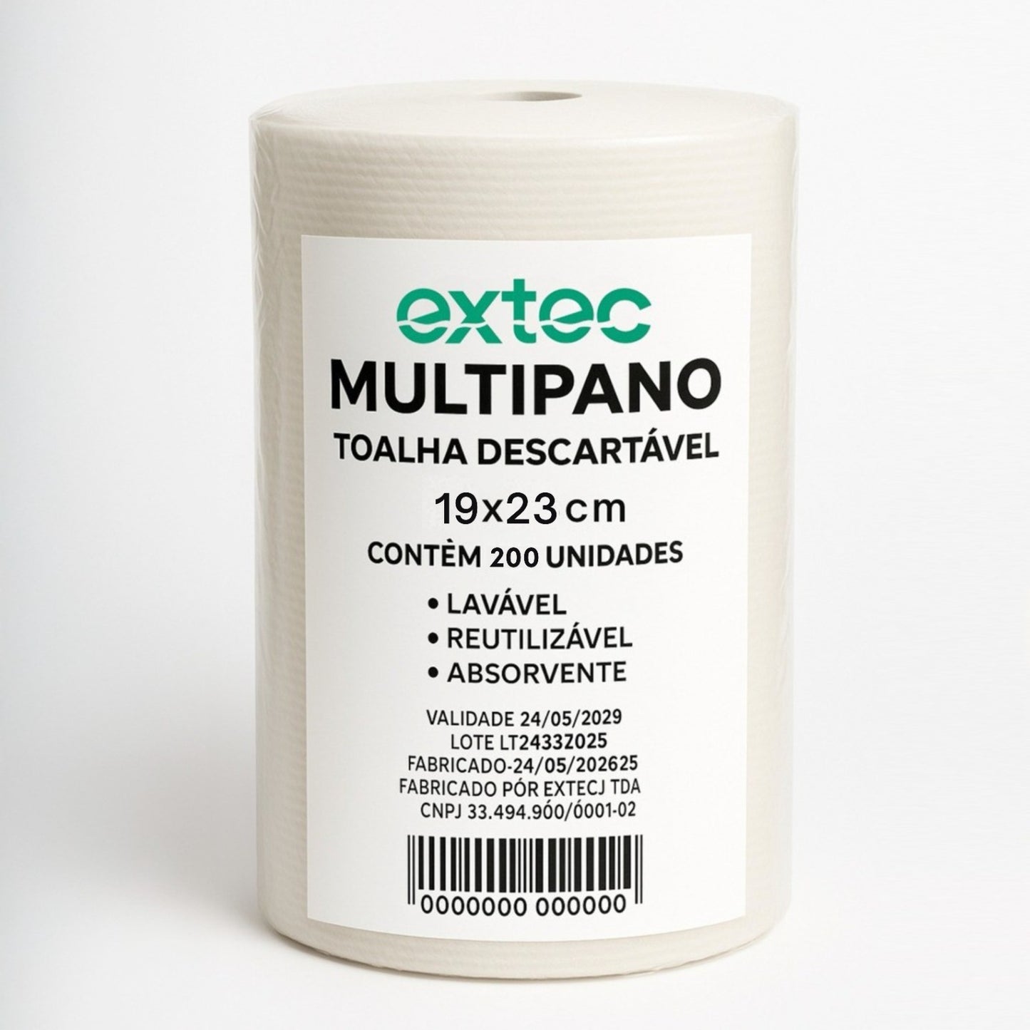 Toalhas descartaveis em rolo Multipano 19x23 wiper limpeza reutilizável lavável absorvente 200 unidades