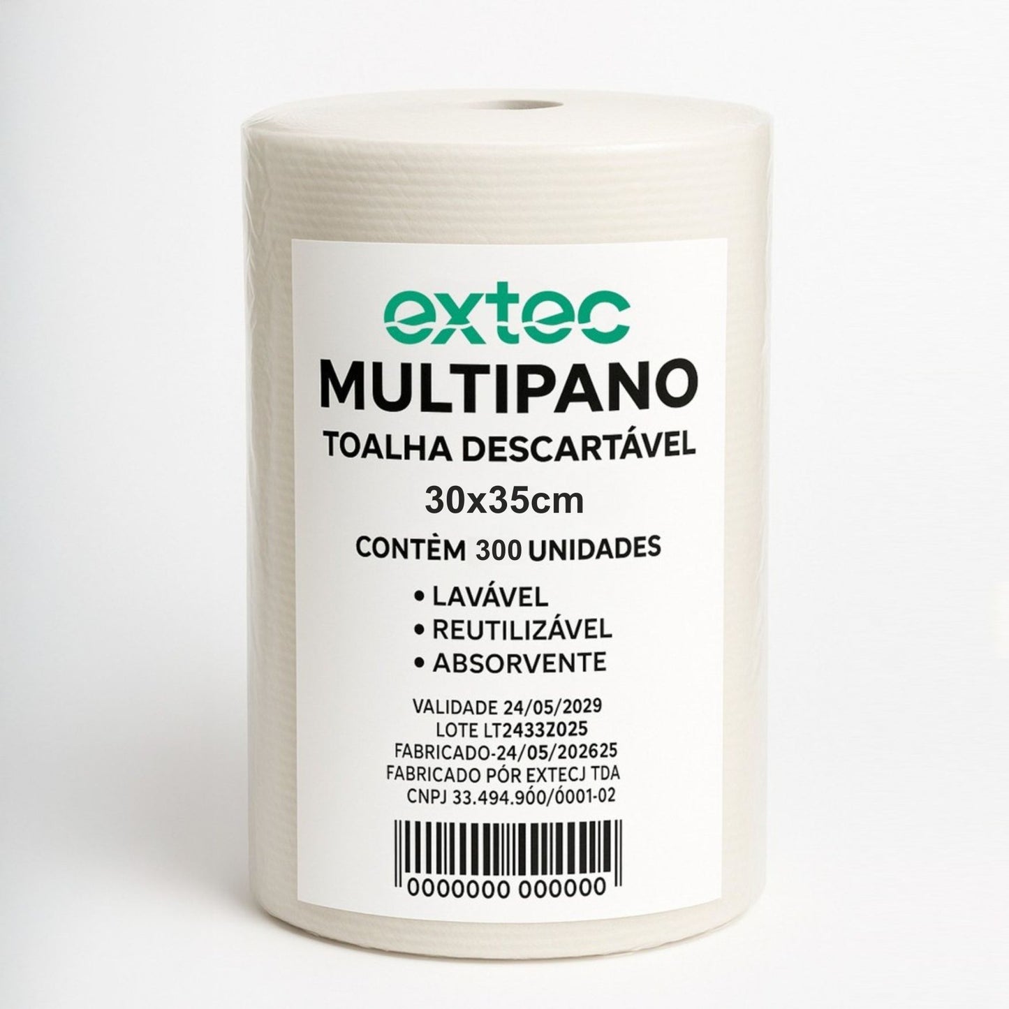 Toalhas descartaveis em rolo Multipano 30 x 35 wiper limpeza reutilizável lavável absorvente 300 unidades