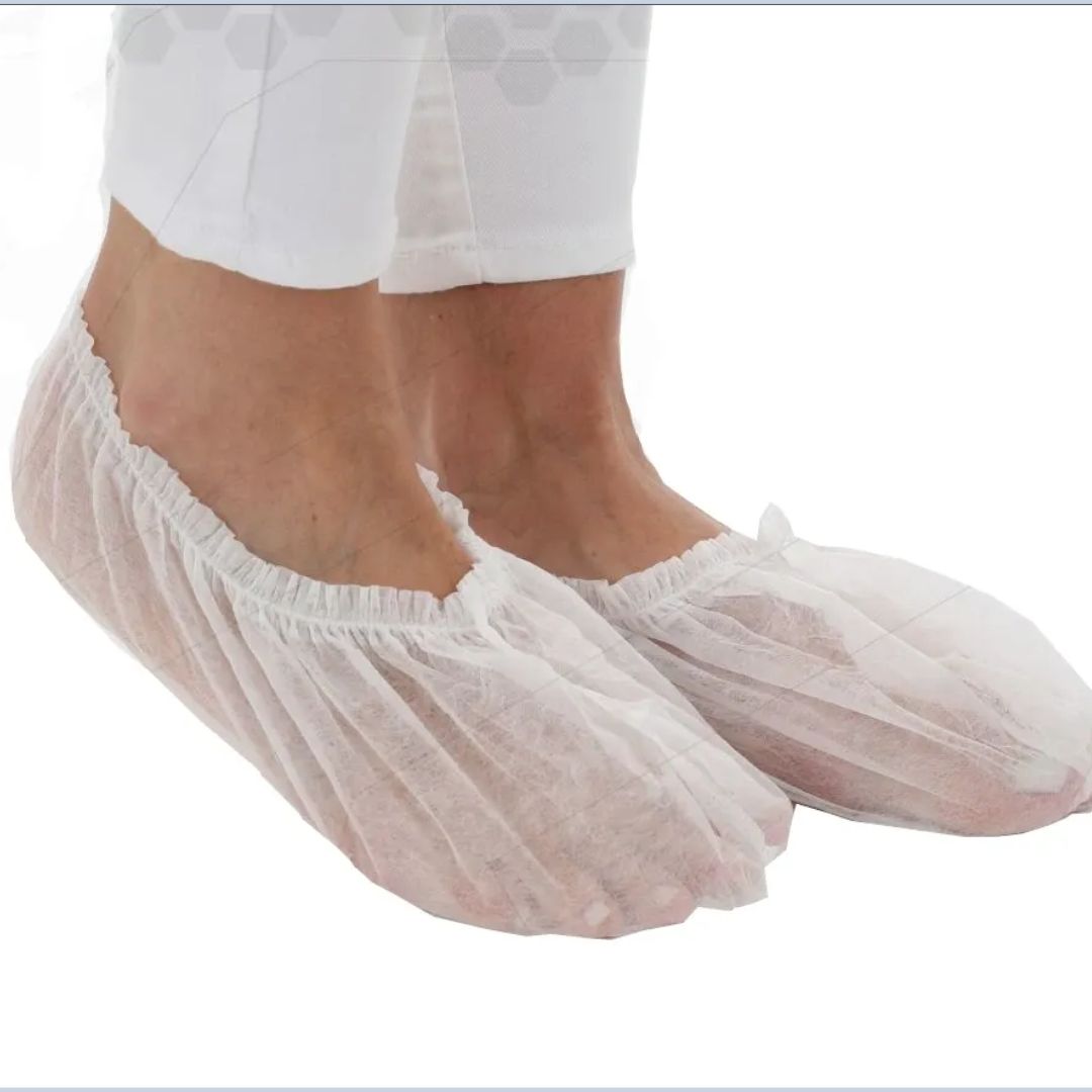 100 Unidades Propé Descartável em TNT Sapatilha Descartável com Elástico